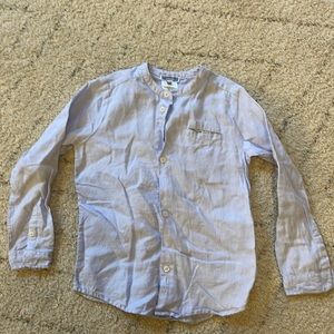 Jacadi Paris 100% linen button shirt